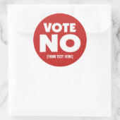 投票文字でノーカスタムト ラウンドシール (バッグ)