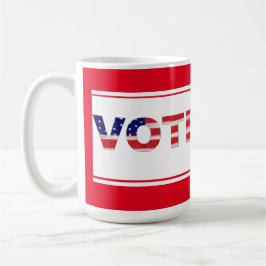 投票文字の色（赤） コーヒーマグカップ