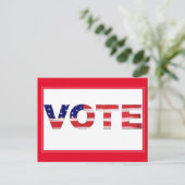 投票文字の色（赤） ポストカード (スタンド正面)