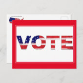 投票文字の色（赤） ポストカード (正面/裏面)