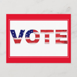 投票文字の色（赤） ポストカード