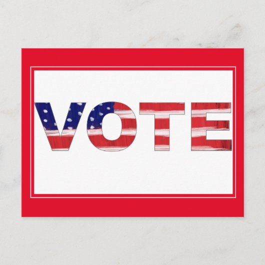 投票文字の色（赤） ポストカード (正面)