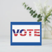 投票文字の色（青） ポストカード (スタンド正面)