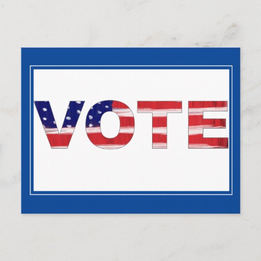 投票文字の色（青） ポストカード (正面)