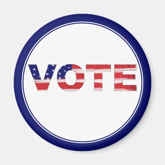 投票文字の色（青） マグネット (正面)