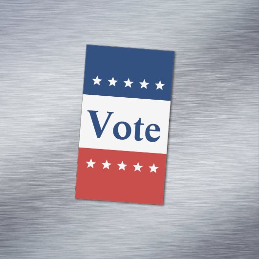 投票文字赤と青と星 マグネット名刺 (インサイチュ)