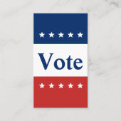 投票文字赤と青と星 名刺 (正面)