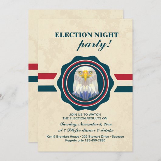 投票日のワシの招待状 招待状 (正面/裏面)