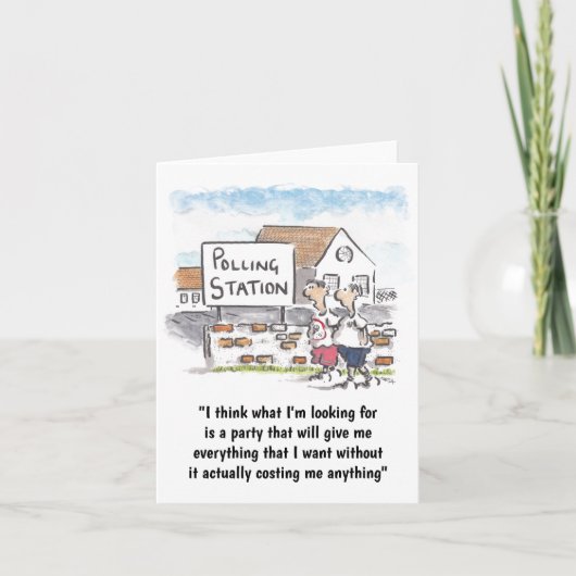 投票日グリーティングカード カード (正面)