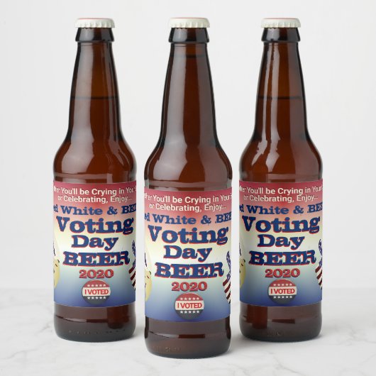 投票日ビール!投票!選挙2020 ビールラベル (ボトル)