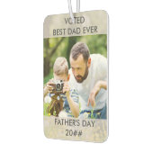 投票最高のされたパパ-カスタム年 – 2枚の写真 カーエアーフレッシュナー (左)