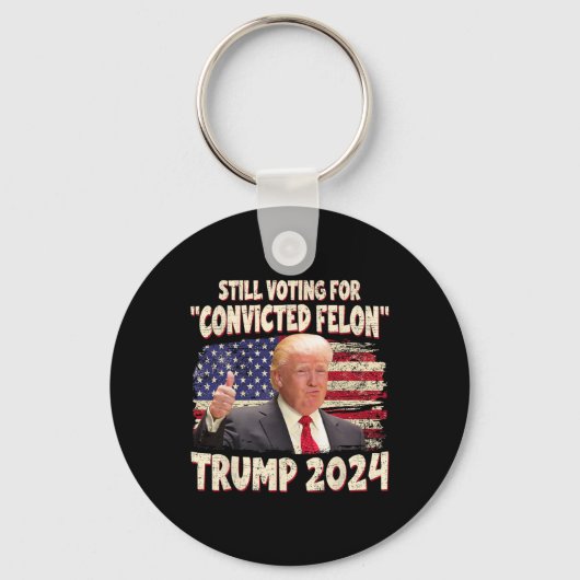 投票有罪判決フェロン2024 – トランプ2024有罪判決 キーホルダー (正面)