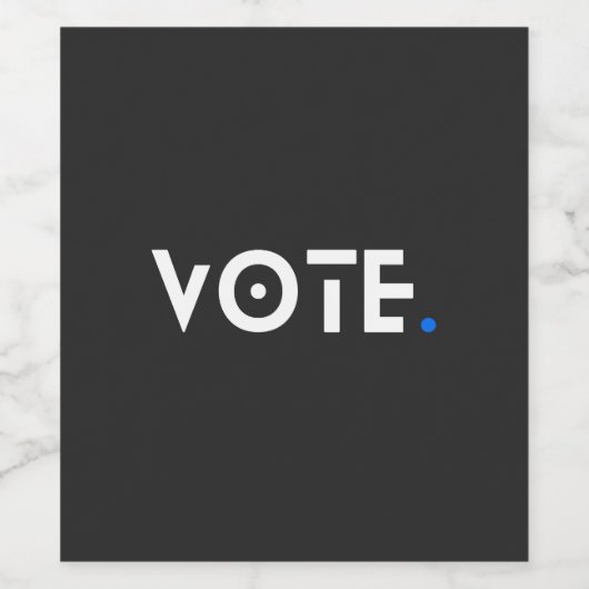 投票期間（青） ワインラベル (シングルラベル)