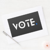 投票期間（青） 長方形シール (封筒)