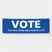 投票権が左右するように投票する 横断幕 (横)