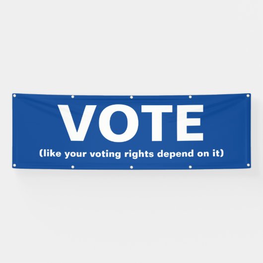 投票権が左右するように投票する 横断幕 (横)