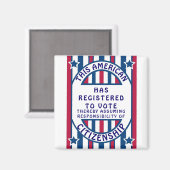 投票権登録プライド米国市民権 マグネット (正面/裏面)