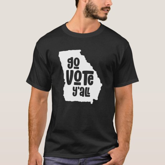投票権 |投票の平等 | Georgia Go Vote Y Tシャツ (正面)