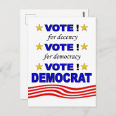 投票民主党のはがき ポストカード (正面/裏面)