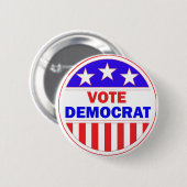 投票民主党員 缶バッジ (正面&裏面)