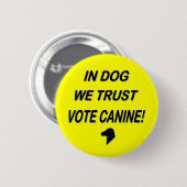 投票犬とブラック文字 缶バッジ (正面&裏面)