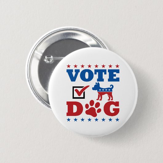 投票犬2020選挙大統領の政治風刺 缶バッジ (正面&裏面)