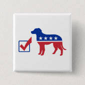 投票犬Pin 缶バッジ (正面)