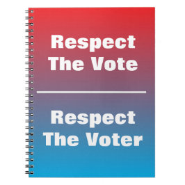 投票用紙と投票用紙を尊重する ノートブック