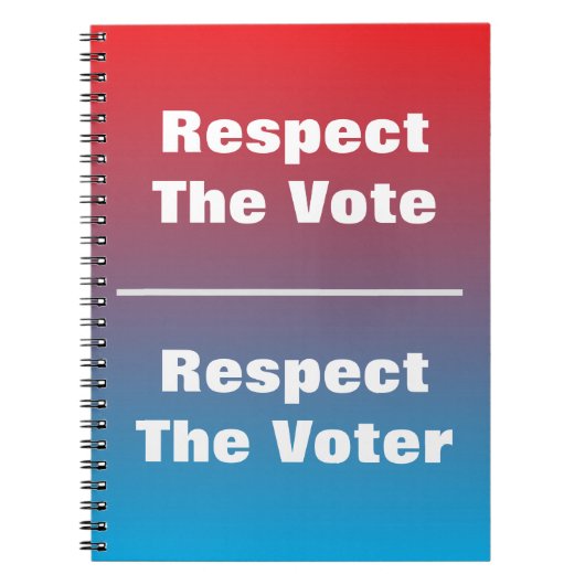 投票用紙と投票用紙を尊重する ノートブック (正面)