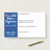 投票用紙に違いを付ける ポストイット (デスク)