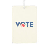 投票白青のタイポグラフィ民主党 カーエアーフレッシュナー (裏面)