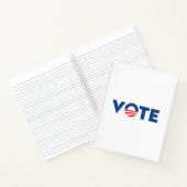 投票白青のタイポグラフィ民主党 ノートブック (内部)