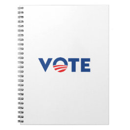 投票白青のタイポグラフィ民主党 ノートブック