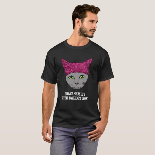 投票箱の子猫によってそれらをつかんで下さい Tシャツ (正面フル)