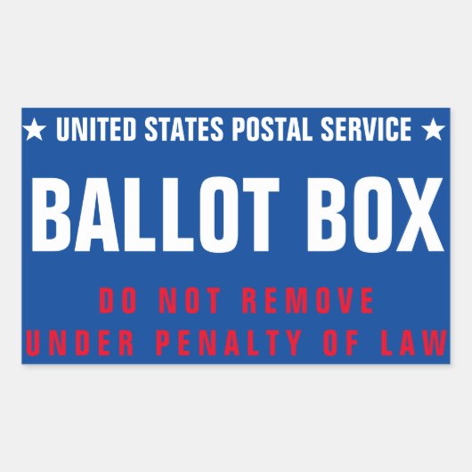 投票箱 長方形シール (正面)