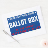 投票箱 長方形シール (封筒)