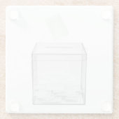 投票紙と透明な投票箱 ガラスコースター (裏面)