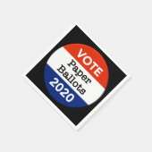 投票紙投票2020年大統領の選挙 スタンダードカクテルナプキン (角)