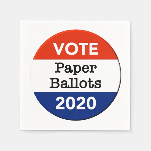 投票紙投票2020年大統領の選挙 スタンダードカクテルナプキン (正面)