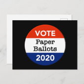 投票紙投票2020年大統領の選挙 ポストカード (正面/裏面)