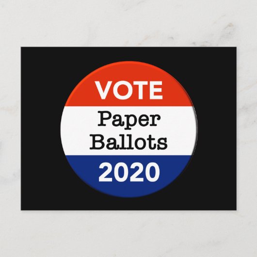 投票紙投票2020年大統領の選挙 ポストカード (正面)
