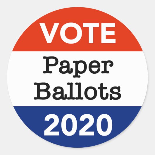 投票紙投票2020年大統領の選挙 ラウンドシール (正面)