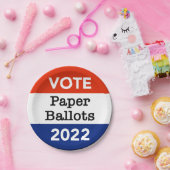 投票紙投票2022中間選挙 ペーパープレート (パーティー)
