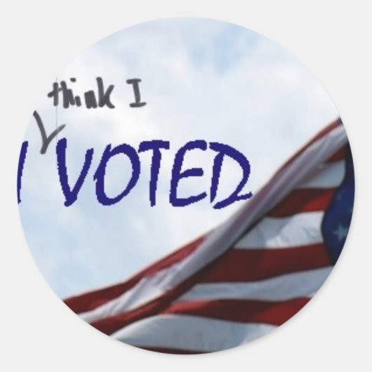 投票考えした ラウンドシール (正面)