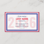 投票者のアウトリーチ連絡ングのためのバイリンガルキャンペーン情報 名刺 (正面)