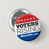 投票者の上昇ボタン 缶バッジ (正面&裏面)