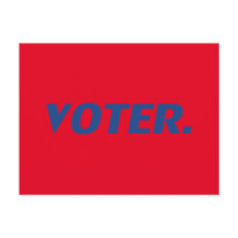 投票者の赤と青のモダンタイポグラフィ