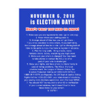 投票者向けはがきチェックリスト11月6日