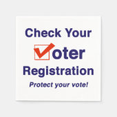 投票者登録の確認2024 スタンダードカクテルナプキン (正面)