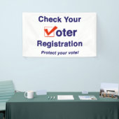 投票者登録の確認2026選挙 横断幕 (トレードショー)